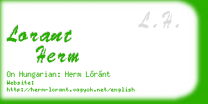 lorant herm business card